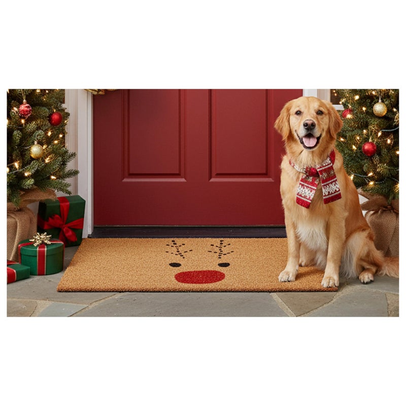 Calloway Mills 105012436 Rudolph Doormat, 24" x 36", Red/Black - Image 3